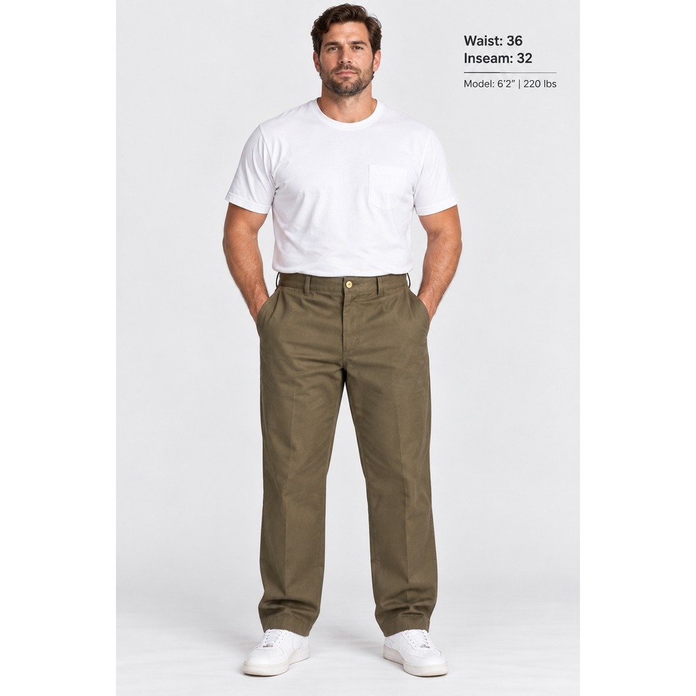L.L.Bean Traveler Brown Polyester Pants Mens 36x34 Career Office